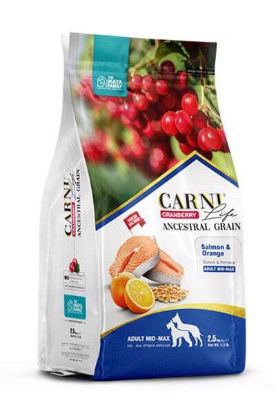 CARNİ LİFE Carnı Lıfe Adult Mıd-mıx Cranberry Ancestral Graın Salmon,orange Y...