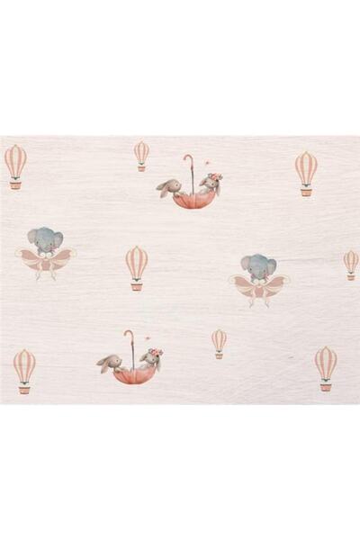 EkoDekor 3boyutluduvarkagitlari Sevimli Tavşan Ve Fil Çocuk Odası Duvar Kağıd...