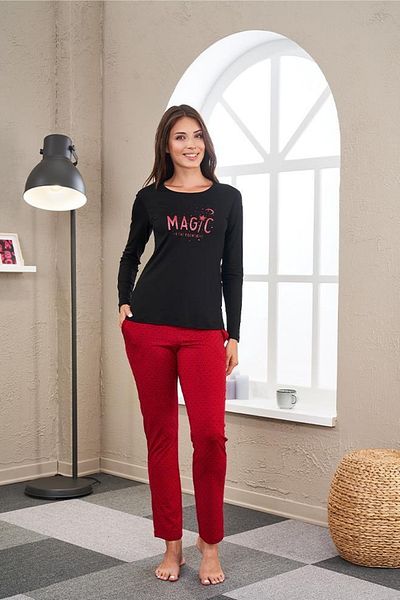 PJS Set pijama cu mânecă lungă pentru femei 23522