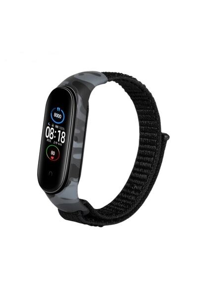 GREGOSS Mi Akıllı Bileklik Mi Band 4 5 6 Uyumlu Cırtlı Ayarlanabilir Kamuflaj...