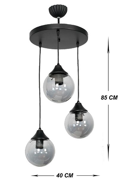 VENON Black Glop Smoke - 3-Piece Lighting Moonlight Pendant Lamp