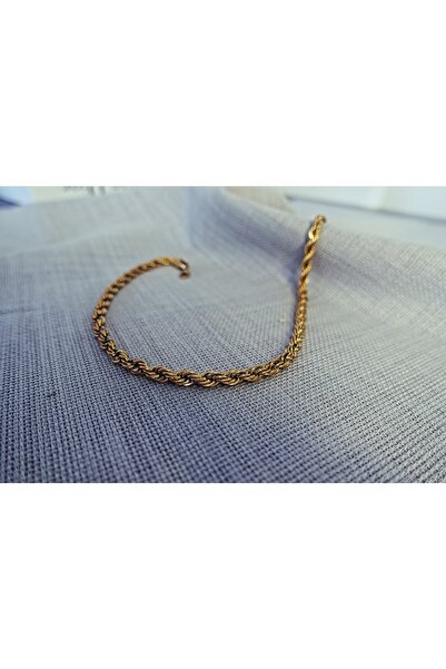 stainless steell Kuyumcu Model 45 Cm Gold Burgu Çelik Kolye