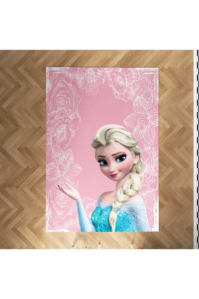 MEKTA HOME Bebek Ve Çocuk Odası Çiçekli Elsa Deseni Halı Mktyh-012
