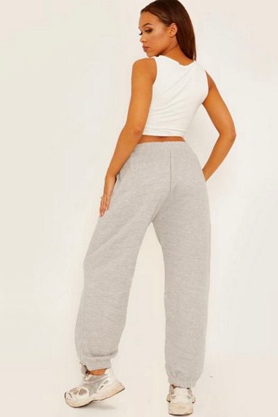 BSBSPOR Gray Oversize Summer Fabric Women's Pants Sports Tracksuit Jogger