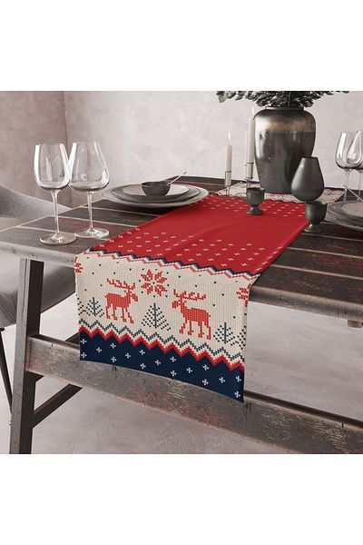 Alkan Homes New Year's Themed Digital Printed Decorative Runner