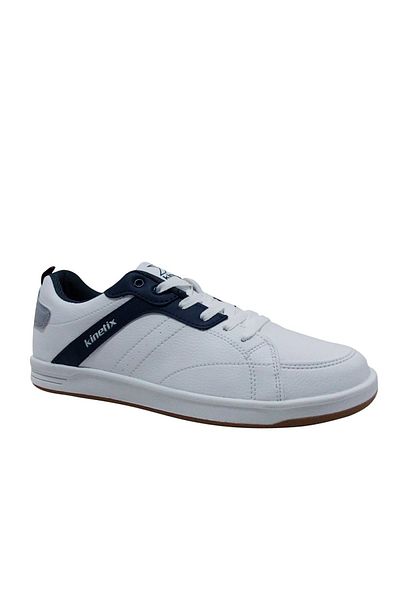 Kinetix White Navy Blue Lace-Up Sneakers Sports Shoes