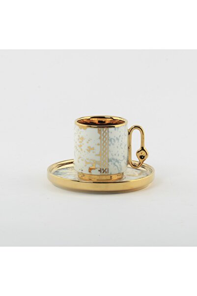 Kosova Porselen Ayaklı Kahve Fincan Takımı Ferguson 6li