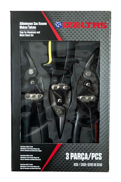 İzeltaş İzeltaş Sheet Metal Cutting Scissors Set 3 Pieces