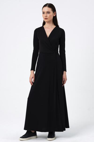 ALEXANDERGARDI Μακρύ φόρεμα με διπλό γιακά (b22-403e)