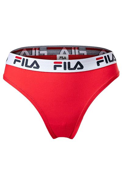 Fila Damen Brazilian Slip - Panty, Logo-Bund, Cotton Stretch, einfarbig, XS-XL