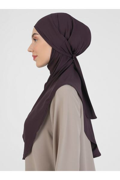 Ecardin Τουρμπάνι ζώνης από κρεπ ύφασμα - St 091 Plum