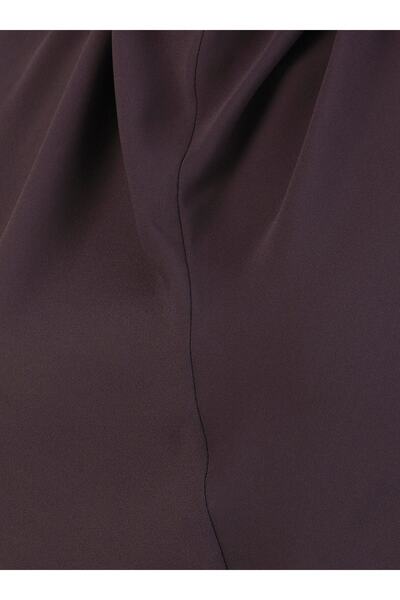 Ecardin Τουρμπάνι ζώνης από κρεπ ύφασμα - St 091 Plum