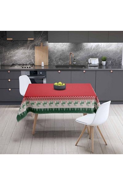 Adawall Italian Deer Tablecloth Thin Linen International Wash and Fade Certificate