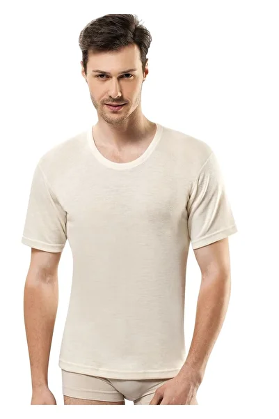 Şalcı Safyün Wool Men's Warm Short Sleeve Underwear