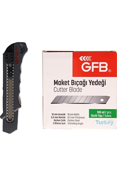 GFB Maket Bıçağı Ve 100 Lü Falçata Yedeği Seti
