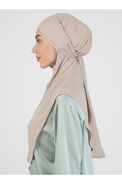 Ecardin Ανοιχτό τουρμπάνι κρεπ βιζόν - με γραβάτα και ζώνη, St 091