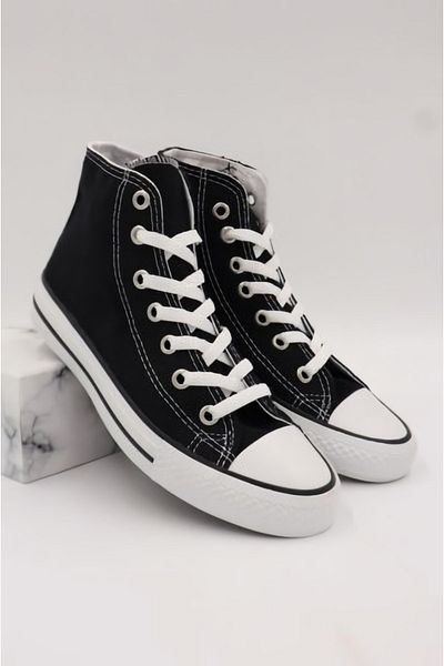 EFBUTİK Black High Top Shoes