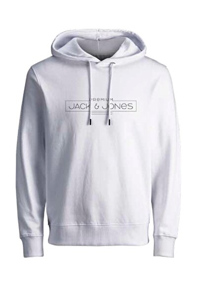 Jack & Jones Hanorac alb cu glugă