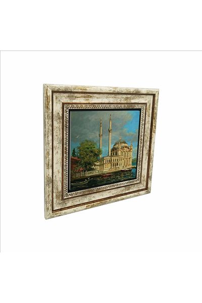 BAKSEPETE Ortaköy Mosque Printed Natural Stone Painting 25Cmx25Cm Krt-039