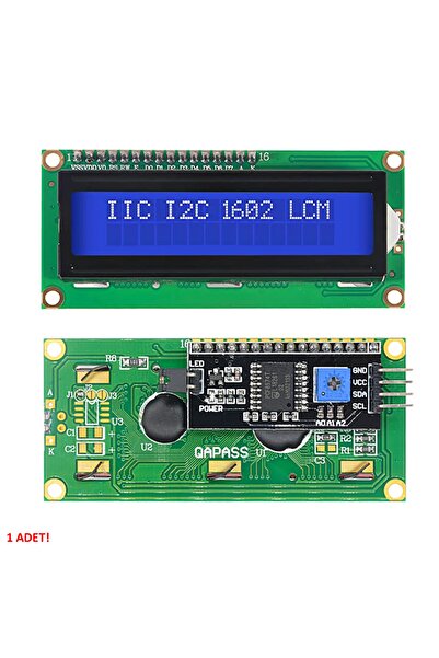 Genel Markalar Iıc I2c Seri 1602a 2x16 Mavi Karakter Lcd Modül Display Ekran 5v Beyaz Arka Işık 16x2