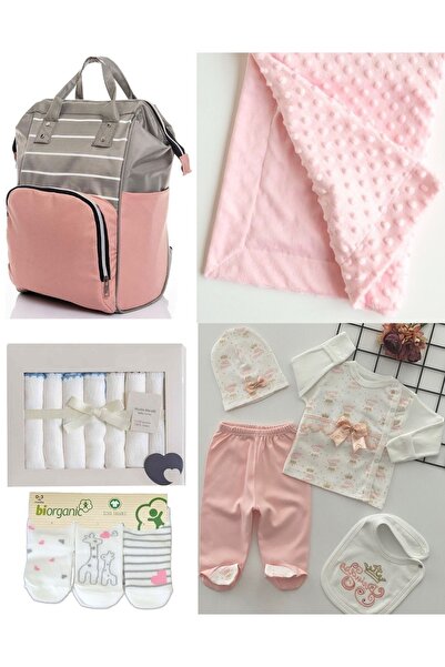 Sahra 5 Parça Sevimli Hayvanlar Bebek Çantası Ve Doğum Seti (çanta,hastane Çı...