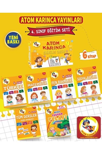Atom Karınca Yayınları 4. Sınıf Eğitim Seti (6 Kitap) ()