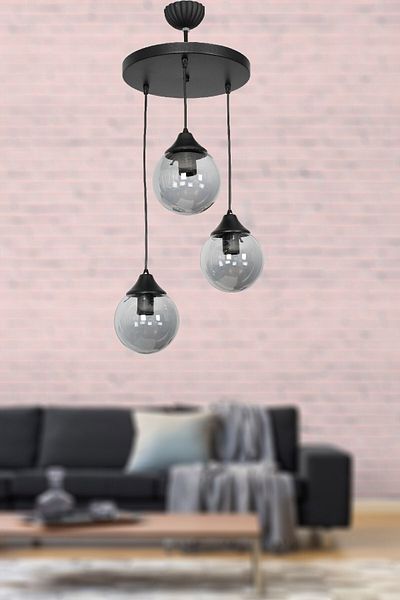 VENON Black Glop Smoke - 3-Piece Lighting Moonlight Pendant Lamp