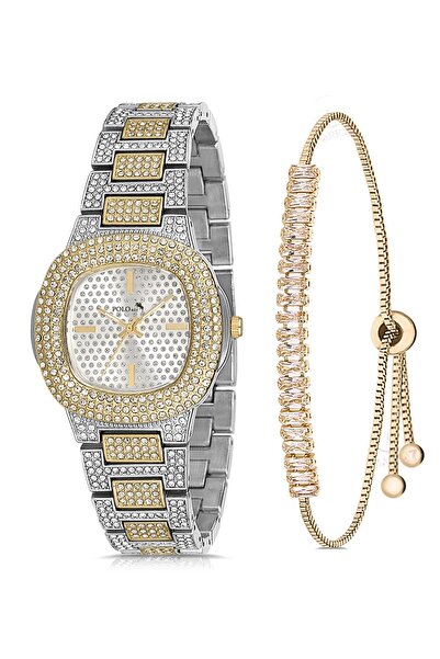 Poloair Single Row Luxury Stone Women's Wristwatch Zircon Stone Baguette Brac...