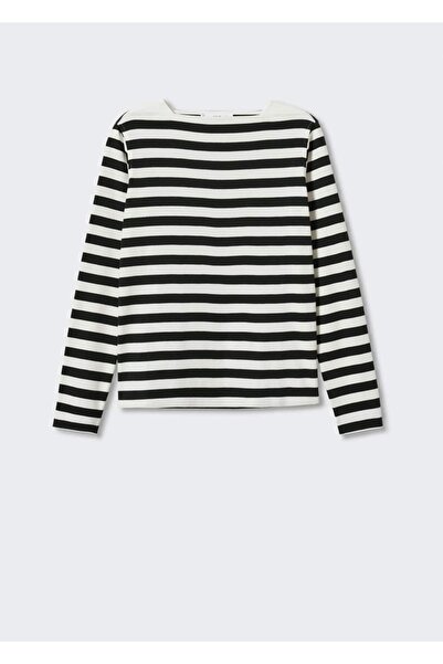 MANGO Woman T-Shirt 100% βαμβακερό ριγέ