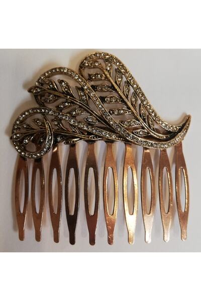 Aşina Gümüş Yeni Yıl Hediyesi Muhteşem Yüzyıl Hürrem Elmas Montur Yaprak Model Tarak Toka Sevgiliye Hediye