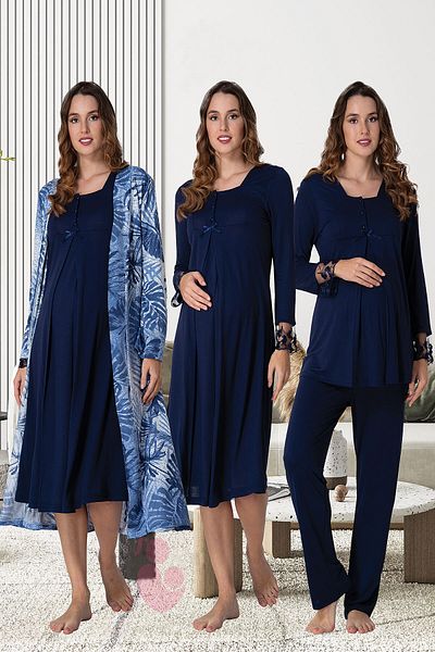 lohusahamile Effortt 9046 Navy Blue Maternity Pregnant Set of 4