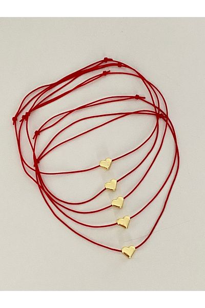 yamen co Set of 5 Red Heart Friendship Bracelets