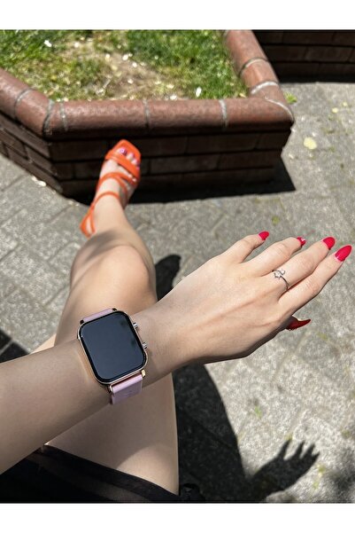 İSTLİV Akıllı Saat Görünümlü Pembe Renk Unisex Tuşlu Led Kol Saati