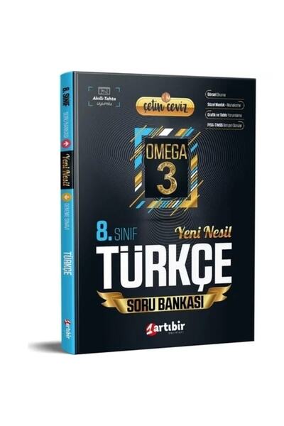 Artıbir Yayıncılık Çetin Ceviz 8.sınıf Omega Türkçe Soru Bankası