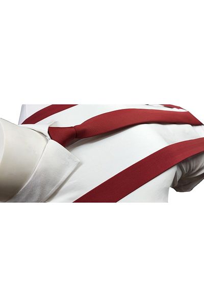 Le Voux Red Color Trouser Strap And Tie Set