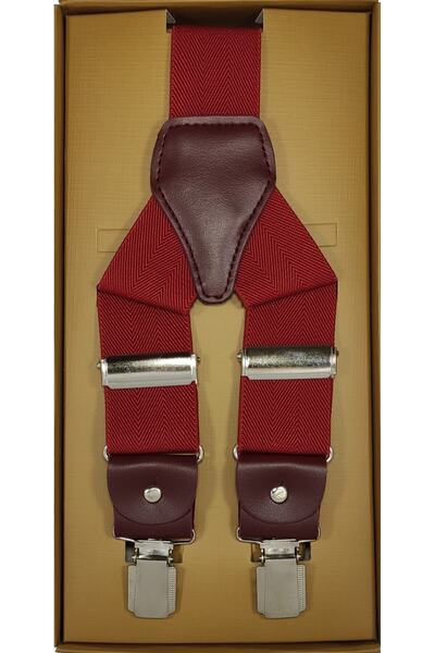 Le Voux Σετ παντελονιού και γραβάτα σε κόκκινο χρώμα