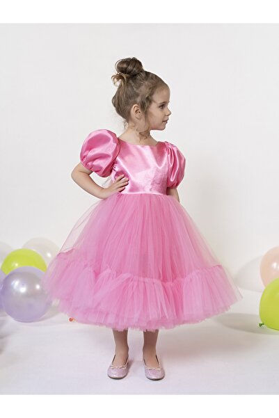 Genel Markalar Kız Çocuk Elbise Party, Doğum Günü Konsept (pembe) Nbkds08-12