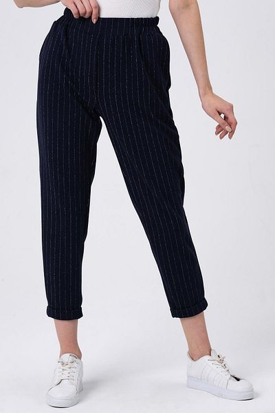 ALEXANDERGARDI Elastic Waist Striped Trousers (b22-136a)