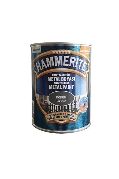 Hammerite Marshall Döküm Taş Siyah Pas Üstü Metal Boyası 0,75 Lt