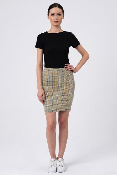 ALEXANDERGARDI Fustă mini cu carouri, gri (b19-49802-wn)