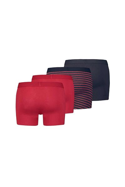 Levi's LEVI'S Herren Trunks – Solid Basic Boxer mit Vintage-Streifen, 4er-Pack