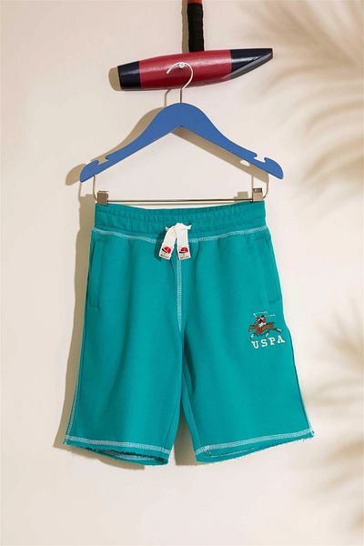 U.S. Polo Assn. Сини плетени шорти за момчета