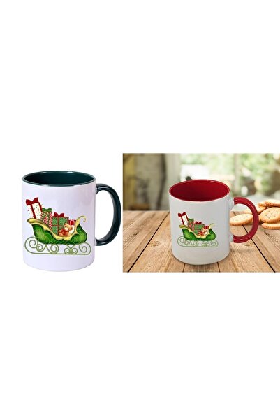 LADİJİTAL BASKI ÇÖZÜMLERİ Renkli 2'li Yeniyıl Kupaları