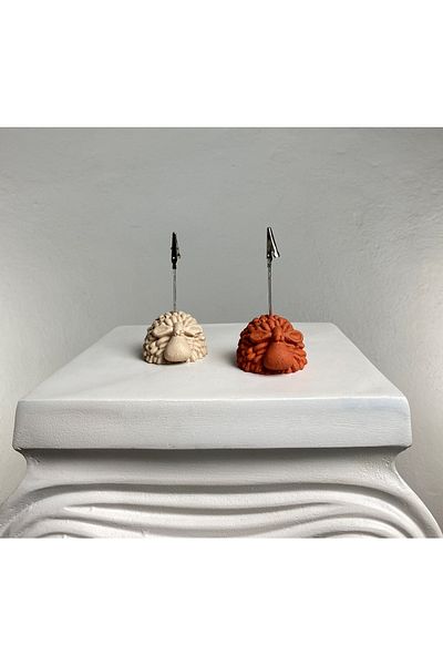 oasis decoration Lamb Note Holder Set of 2 ( Cream - Terracota)