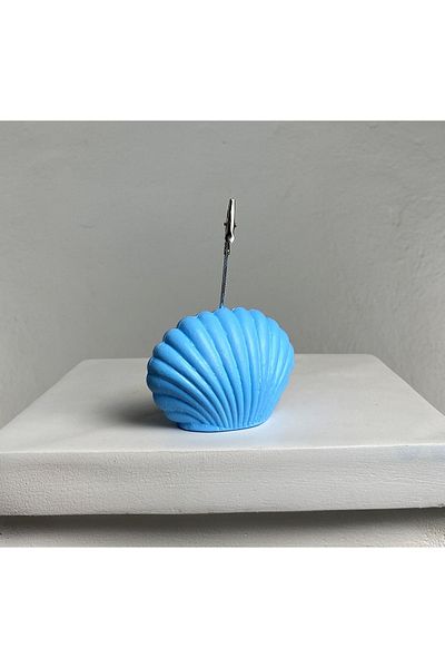 oasis decoration Light Blue Oyster Note Holder