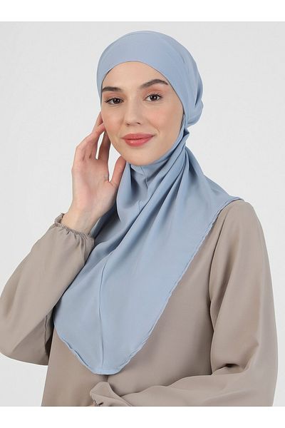 Ecardin Baby Blue Crepe υφασμάτινο τουρμπάνι με δεμένη ζώνη - St 091