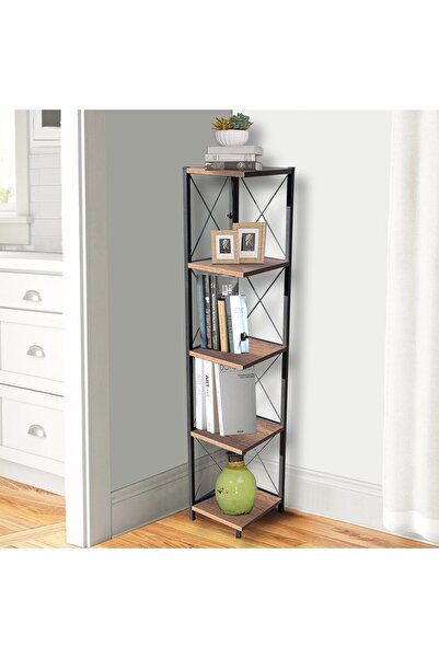 RMD SHOP Köşe Kitaplık Ve Aksesuar Rafı Metal Ayaklı