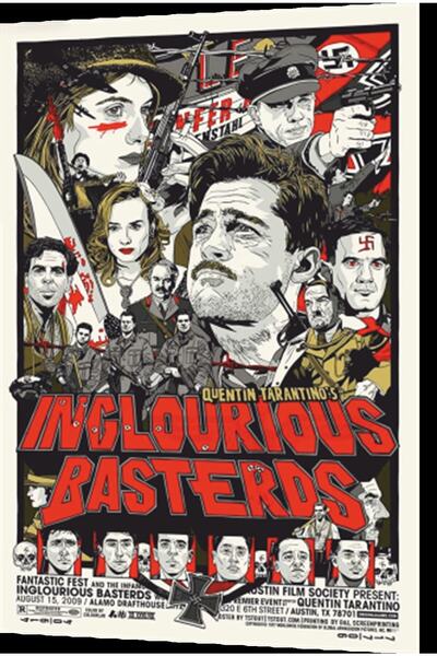 Hayat Poster Ρετρό αφίσα κινηματογράφου Tarantino - Ξύλινο Συμμορία Σούιζ