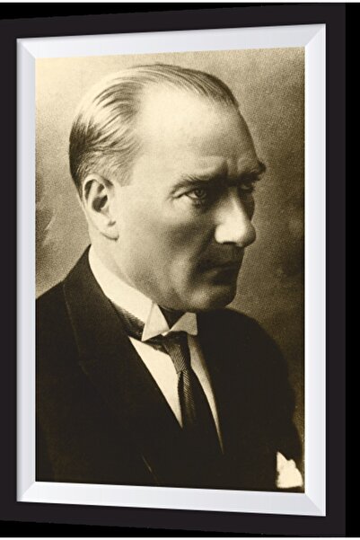Hayat Poster Vintage Style Ataturk Artistic Frame Look Wooden Painting