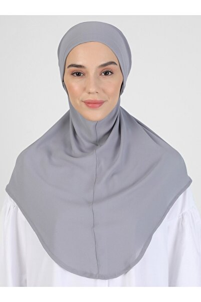 Ecardin Ανοιχτό Γκρι Κρεπ Ύφασμα - Τουρμπάνι με Ζώνη - St 091